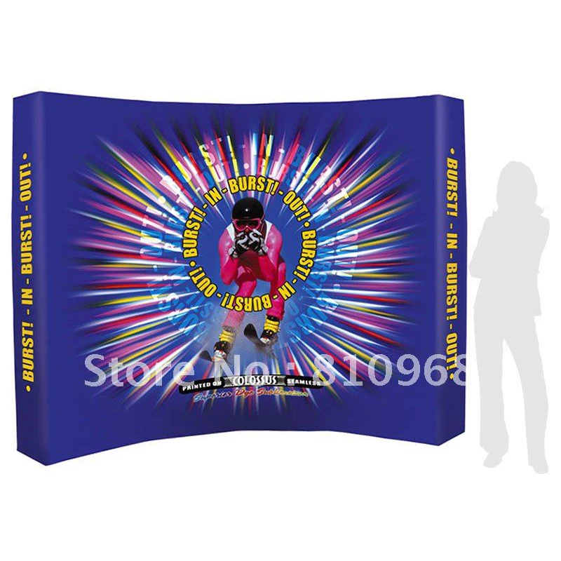 Выдвижная подставка из изогнутой ткани (выдвижные дисплеи ткани) |