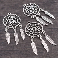5pcs charms native dream catcher connector antique making pendant fitvintage tibetan bronze silver colordiy handmade jewelry