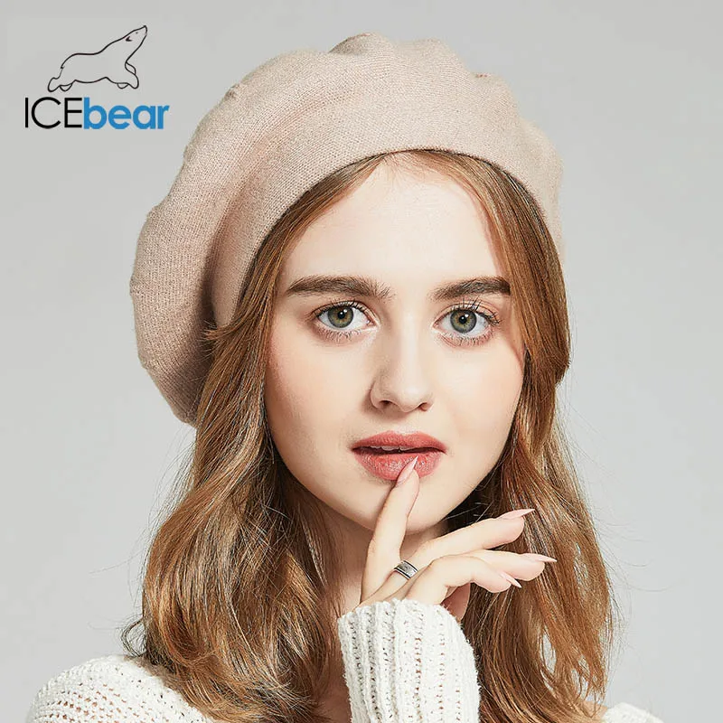 ICEbear Winter Hats For Women Autumn Knitted Wool Painter Caps New Fashion Solid Color Lady E-MX18133 | Аксессуары для одежды