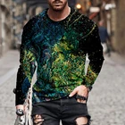 Новинка 2021, Европейская и американская футболка с длинным рукавом для мужчин и женщин, уличный тренд с 3D-принтом и круглым вырезом
