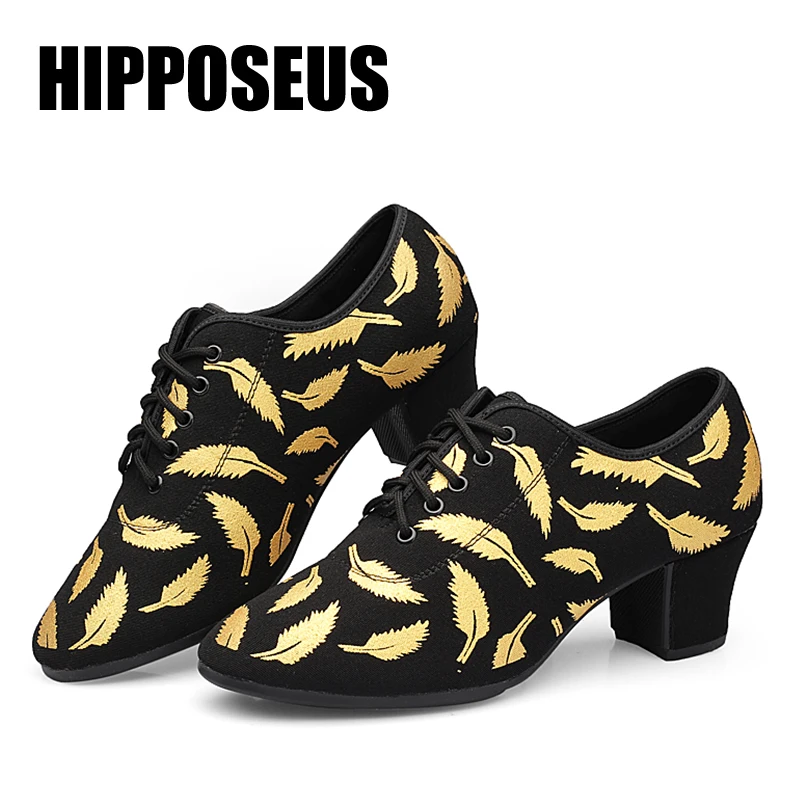 

Hipposeus Unisex Dance Shoes For Women Men Girls Ballroom Latin Tango Jazz Modern Dancing Shoes Salsa Practice shoes Square Heel