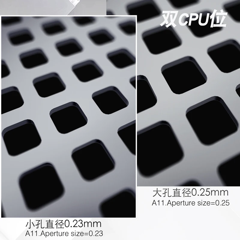

10pc MECHANIC S24 Series BGA Reballing Stencil for iPhone 5/5S/6/6P/6S/6SP/7/7P/8/8P/X CPU Universal Plant Tin Steel Mesh 0.12mm