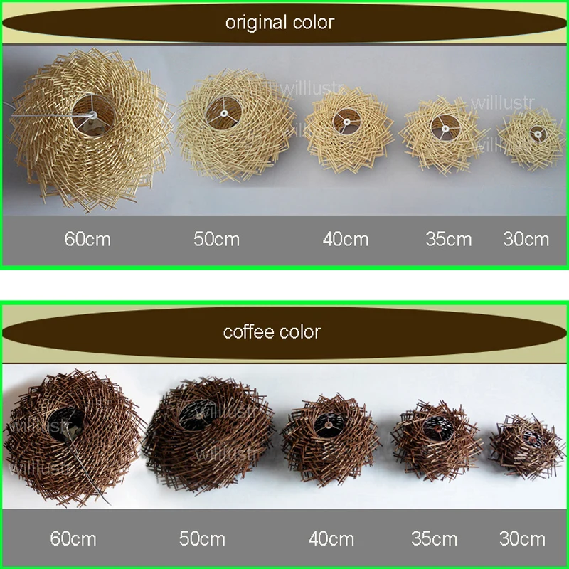 

Bird Nest Pendant Lamp Light Nordic Rattan Wicker Wood Handmade Hotel Restaurant Cafe Living Dinning Room Suspension Lighting