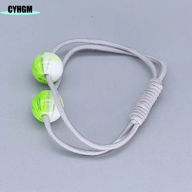 G016-hui-green Эластичные резинки для волос для девочек кавайные резинки для волос украшения желе бант satynowa gumka cheveux femme аксессуары для волос бренд G016 - Цвет: G016-hui-green