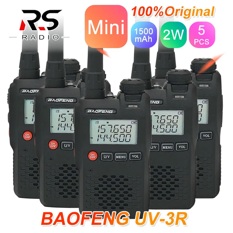 5 шт. портативная рация Baofeng с двумя диапазонами VHF UHF UV3R | Мобильные телефоны и