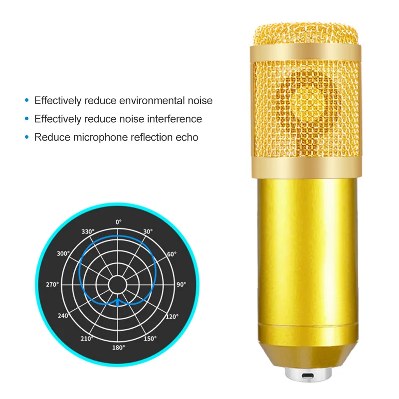 BM800 Game Microphone Studio Professional Condenser Microfone Kit with Cantilever Bracket Mic for PC Karaoke Streaming Recording enlarge