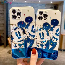 Disney 2021 Mickey Mouse Jewelled Blu-ray Phone Case For iPhone 13 12 11 Pro Max X XR 7 8 Plus Full Cover Phone Cases Trendy Y2k