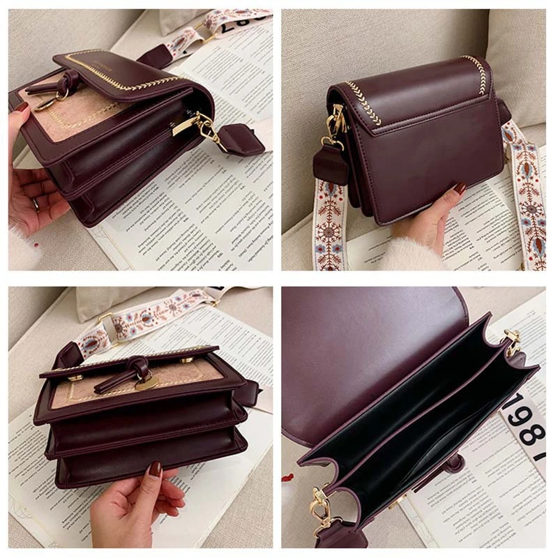 

2020 Mini Handbags Women Fashion Ins Ultra Fire Retro Wide Shoulder Strap Messenger Bag Purse Simple Style Crossbody Bags