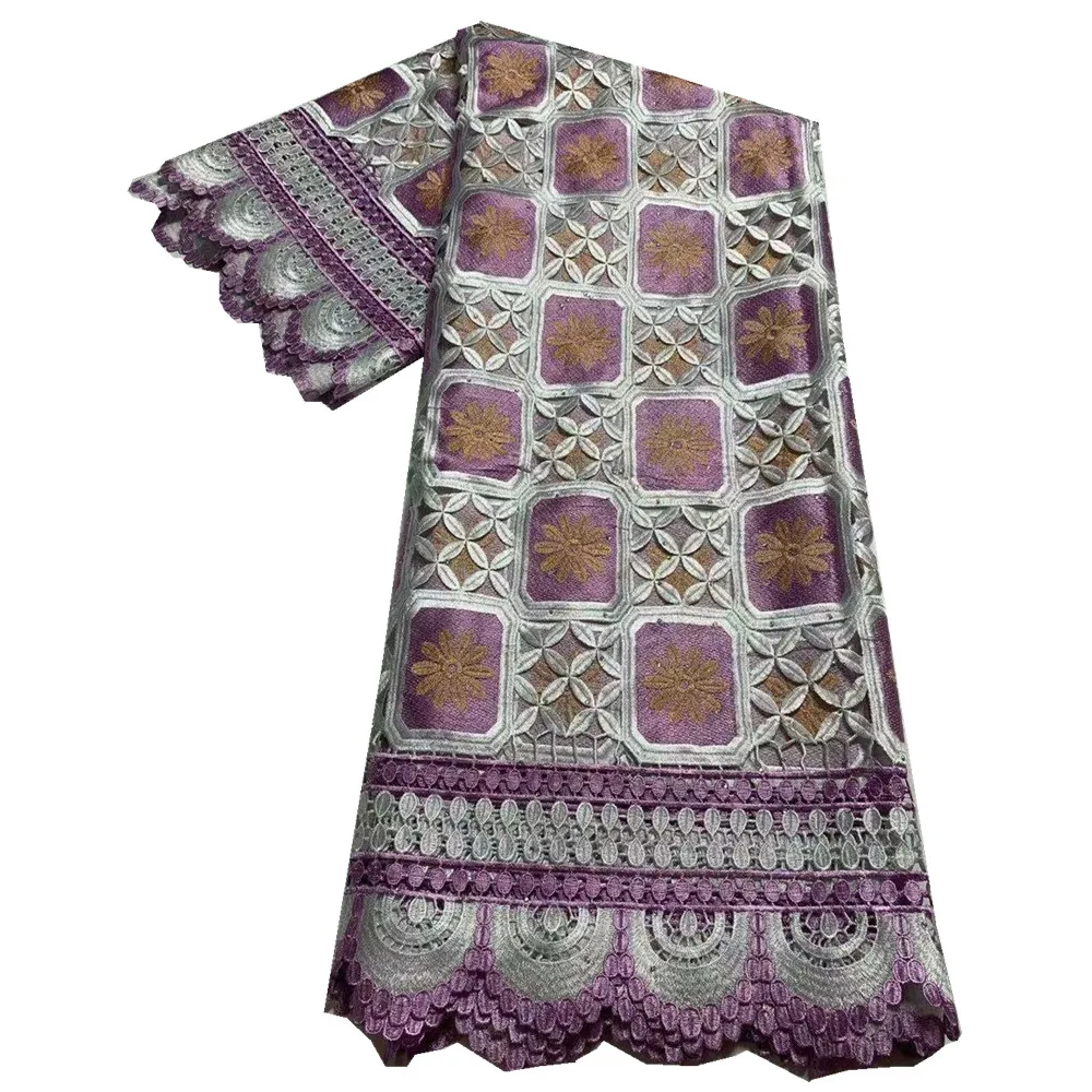 

2021 New Arrival African Water Soluble Guipure Lace Embroidered Stones High Quality Swiss Voile French Mesh Cord Wedding d19-10