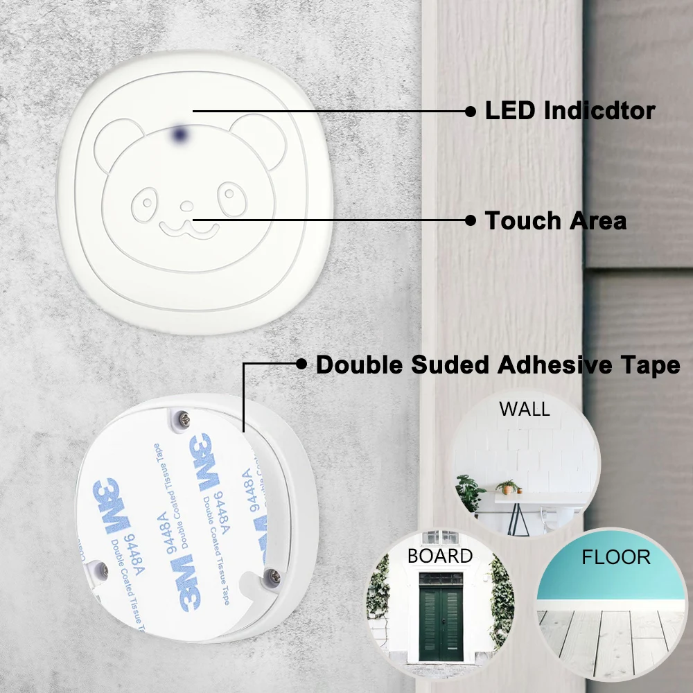 Беспроводной дверной звонок для собаки тренировочный 1 приемник и 2