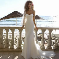 charming mermaid wedding dress sweetheart puff sleeve spaghetti strap one shoulder lace bridal%c2%a0gowns vestido de noiva