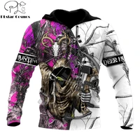 bow hunter deer hunting 3d all over printed men hoodie unisex deluxe hoodies zip pullover casual jacket tracksuit kj373