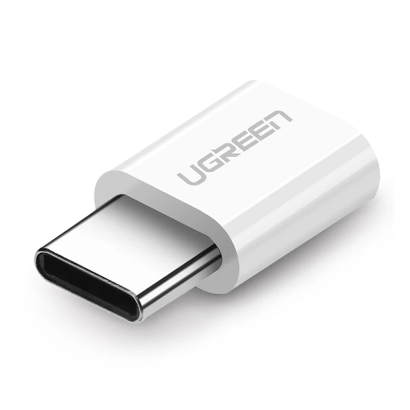 Ugreen usb c charger usb type c male to micro usb female adapter charging cable converter for Samsung huawei xiaomi otg Android - Цвет: Min White
