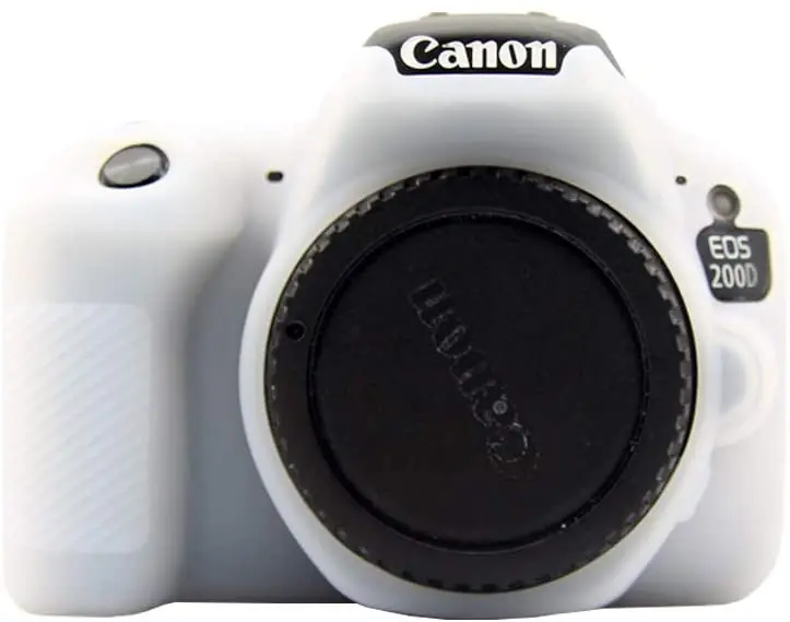 étui de protection Canon EOS 250D SL3 et objectif 18-55mm café kinokoo Étui pour appareil photo Canon EOS SL2 200D II en cuir PU 200D 