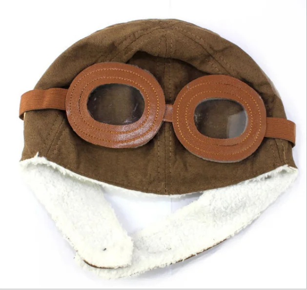 

New Fashion Hats Child Pilot Aviator Hat Earmuffs Beanies Kids Autumn Winter Warm Earflap Ear Protection Cap Child Accessories