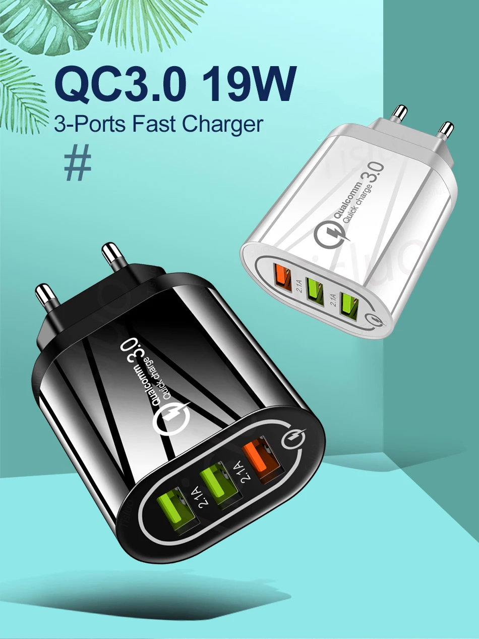 Tisluo Быстрая зарядка 3,0 USB зарядное устройство для телефона samsung S8 S9 Xiaomi Mi 8 huawei быстрая настенная Зарядка для iPhone 6 7 8 X XS Max iPad