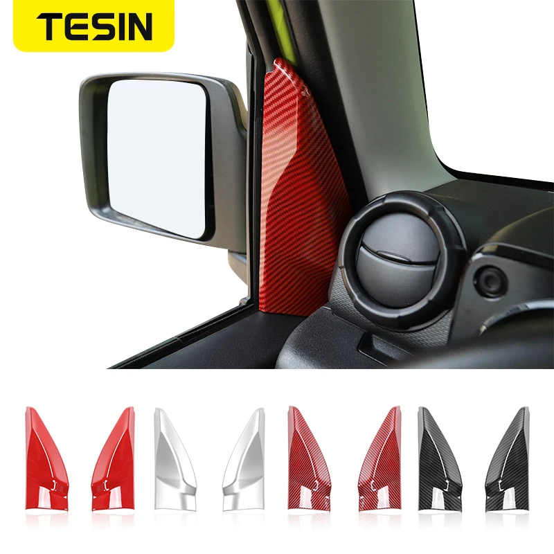 

TESIN Interior Mouldings For Suzuki Jimny Car Inner Front Window A-Pillar Triangle Trim Cover Stickers For Suzuki Jimny 2019+