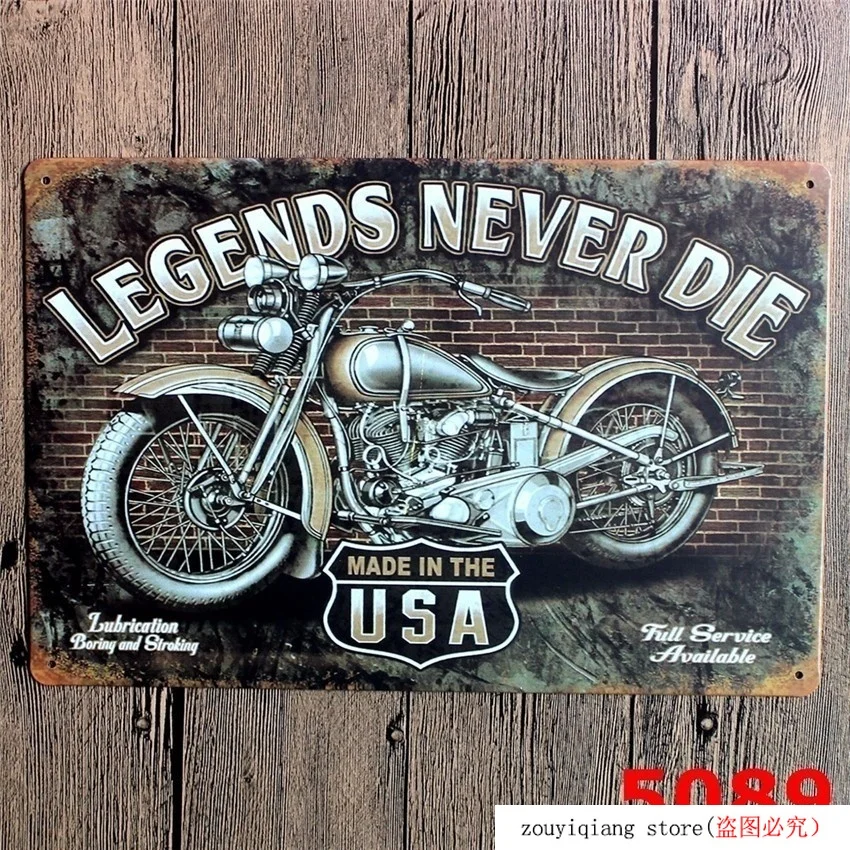 30*20cm Vintage Metal Tin Signs Motorcycle Medium Craft Iron Painting Wall Poster (Visit Our Store More Products!!!) | Дом и сад