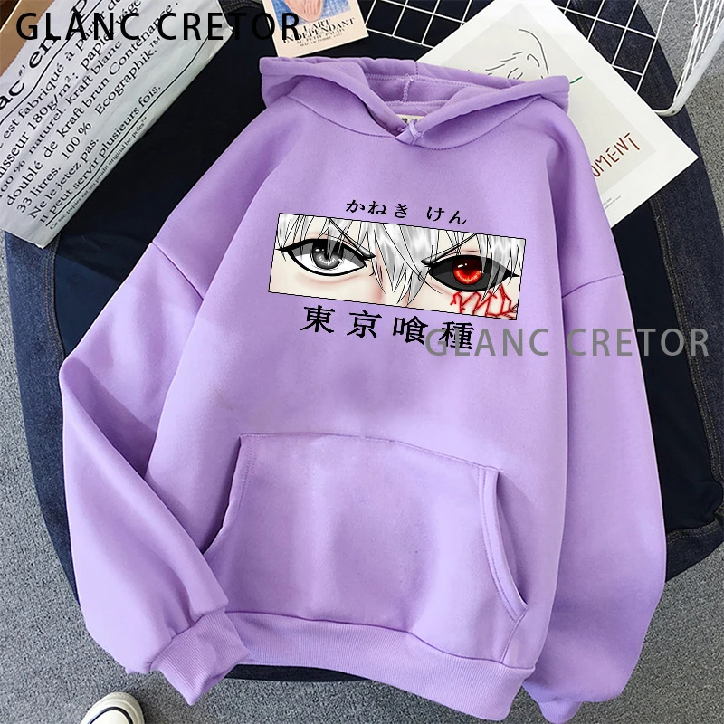 

90s Hoodie Fashion Graphic Top Pullover Female Tokyo Ghoul Harajuku Kawaii Anime Hoodie Women Ullzang Funny Cute Cartoon Hoodie