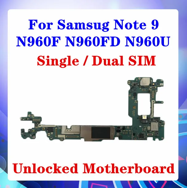 Материнская плата для Samsung Galaxy Note 9 N960F N960FD(2 SIM) N960U 100% оригинальная материнская