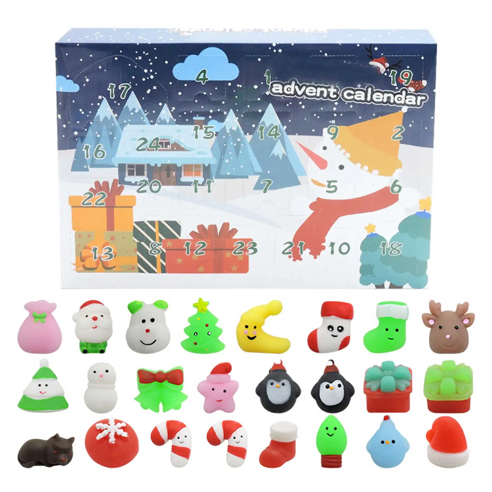 

24 Pcs Kawaii Squishy Toys Mini Cute Animal Squeeze Toys Stress Relief Relaxation Squishies Christmas Gift For Children Kids