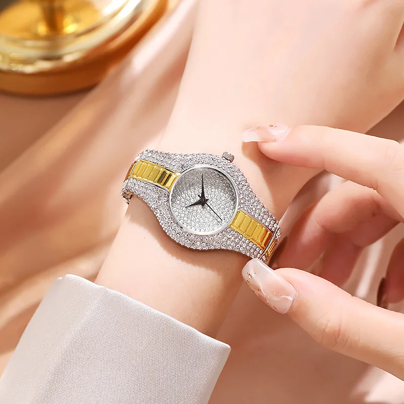 

Top Brand Women's watches watch for women Clock Fashion Stainless steel Diamond Gift girl Quartz wristwatches Relogio feminino