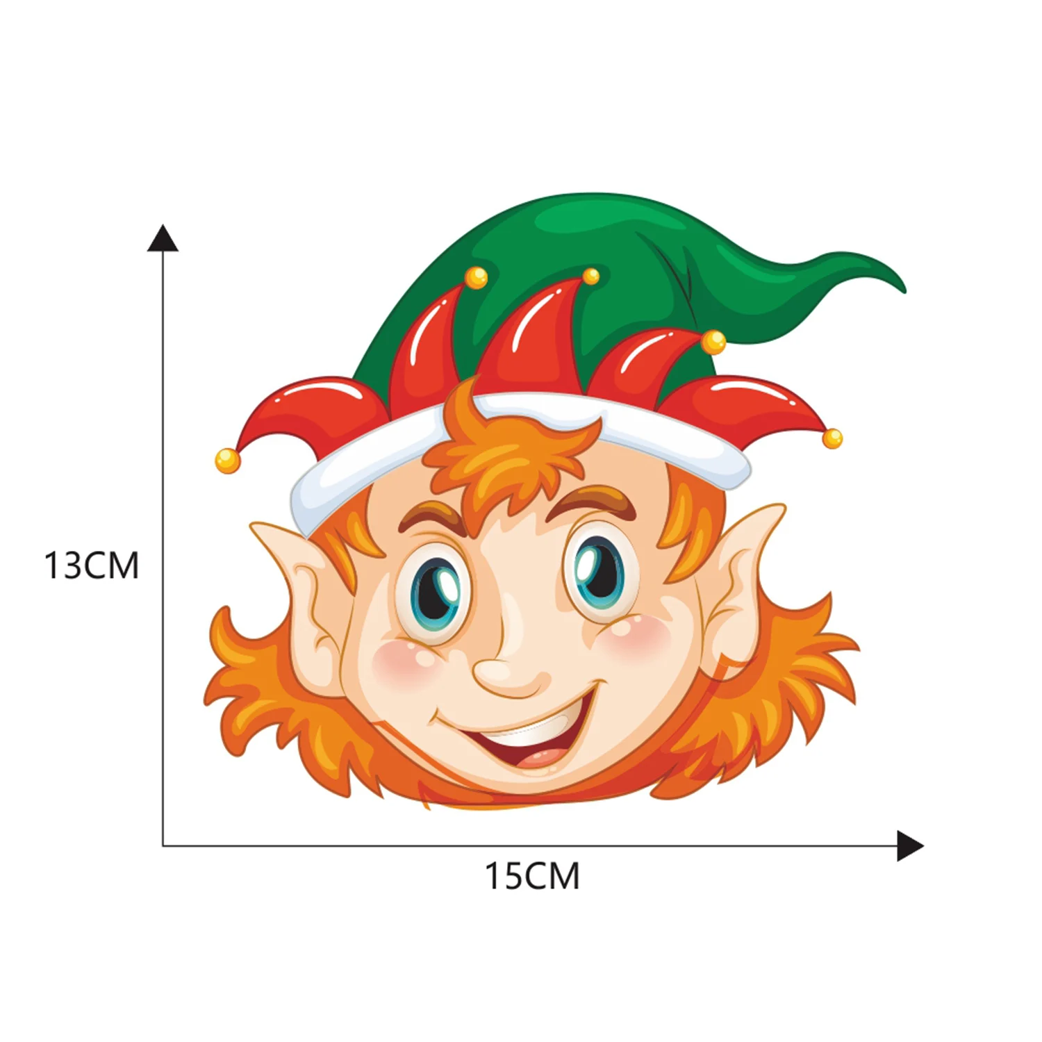 Милые наклейки окна автомобиля Санта наклейка на стеклянное окно Съемный