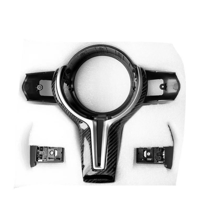 

Подходит для рулевого колеса BMW3/5 серии M3/M4 + лопатки + красная кнопка M1M2 + кнопка запуска одной кнопкой красные стринги отделка панели полые