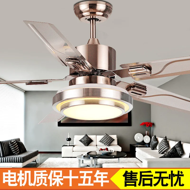 Светодиодный Ресторан потолочный вентилятор-светильник Гостиная Спальня дома