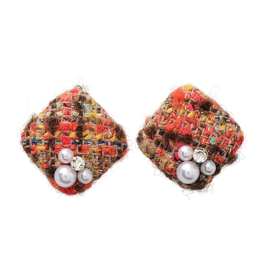 Стразы в стиле ретро с искусственным жемчугом плюшевые круглые квадратные