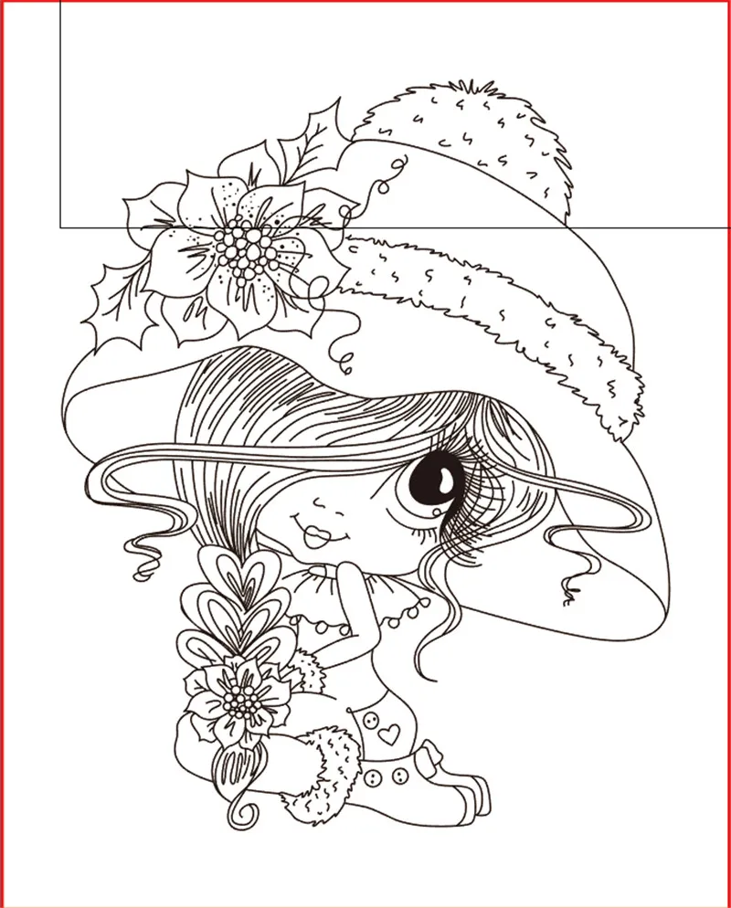 10x8 длинношерстные прозрачные силиконовые печати для девочек скрапбукинга