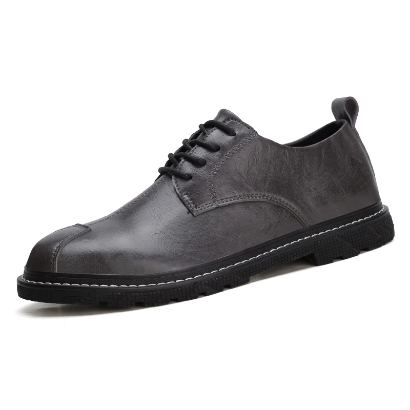 

Fashion Men's Casual Shoes Mens Loafers Leather Business Flats Breathable Lace-Up Oxfords Men Natural Leather Loafers Shoes %