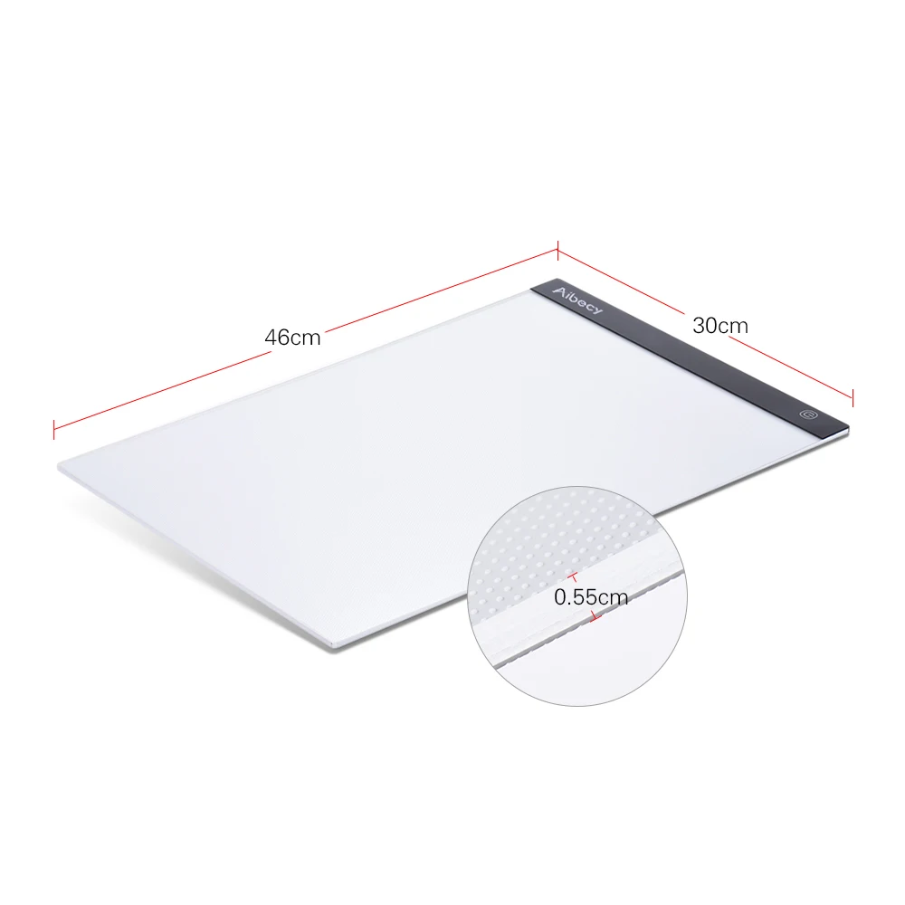 

Aibecy Portable A3 LED Light Box Drawing Tracing Table Pad Panel Copyboard with Memory Function Stepless Brightness Control