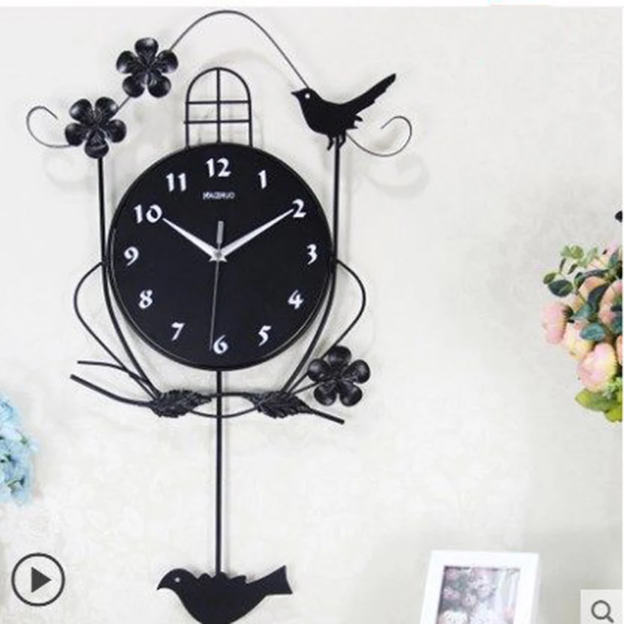 Роскошные 3d Стеклянные Настенные часы современный дизайн флуоресцентные Cuckoo