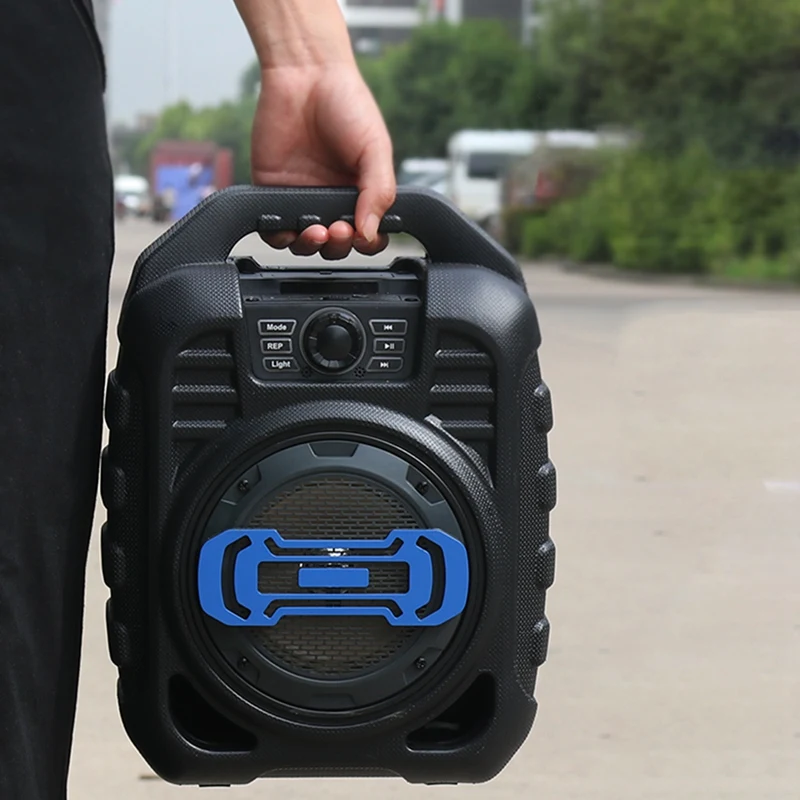 

Portable Bluetooth Speaker with Wireless Handheld Microphone Rechargeable with FM Radio Audio Recording Remote Control