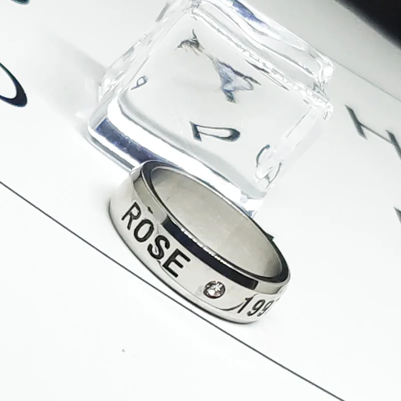 

Stainless Steel Kpop Top Girl Group BLACK-PINK Ring ROSE LISA JISOO JENNIE Simple Ring Fashion Jewelry Fans Collection BP-013