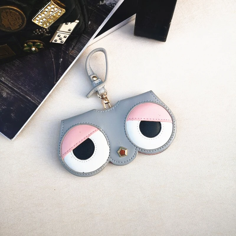 Популярные милые Чехлы для очков из искусственной кожи с мультяшным рисунком