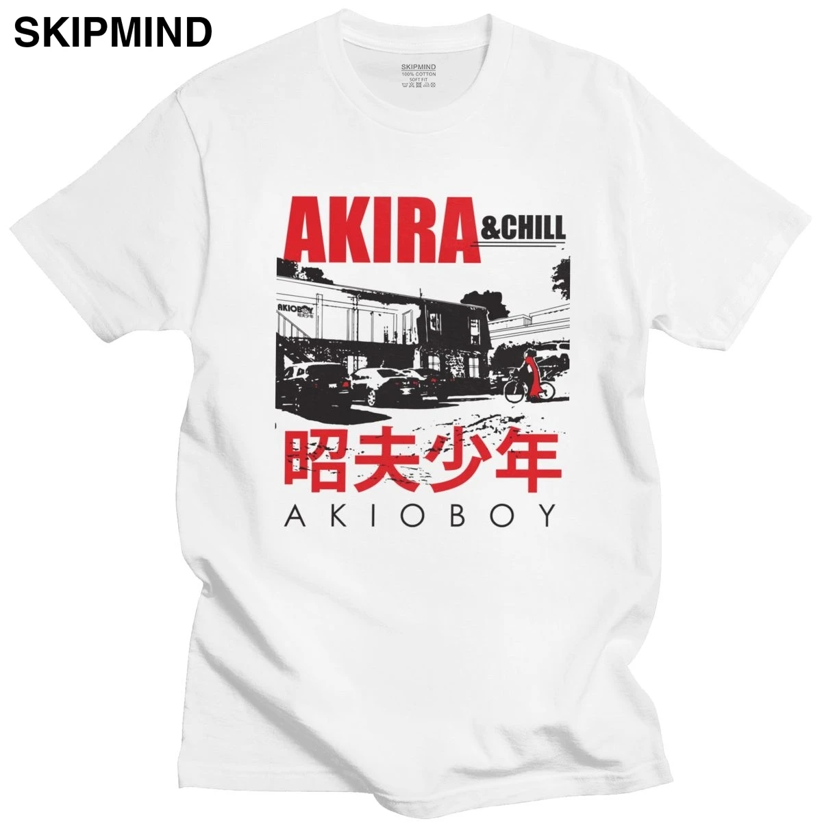 

1988 Akira Shotaro Kaneda T Shirt Men Cotton Graphic T-shirt O-neck Short Sleeved Anime Movie Neo Tokyo Tee Top Fans Apparel