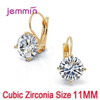 korean trend ins hot selling cz zircon 925 sterling silver geometric drop earrings for women party jewelry piercing accessory