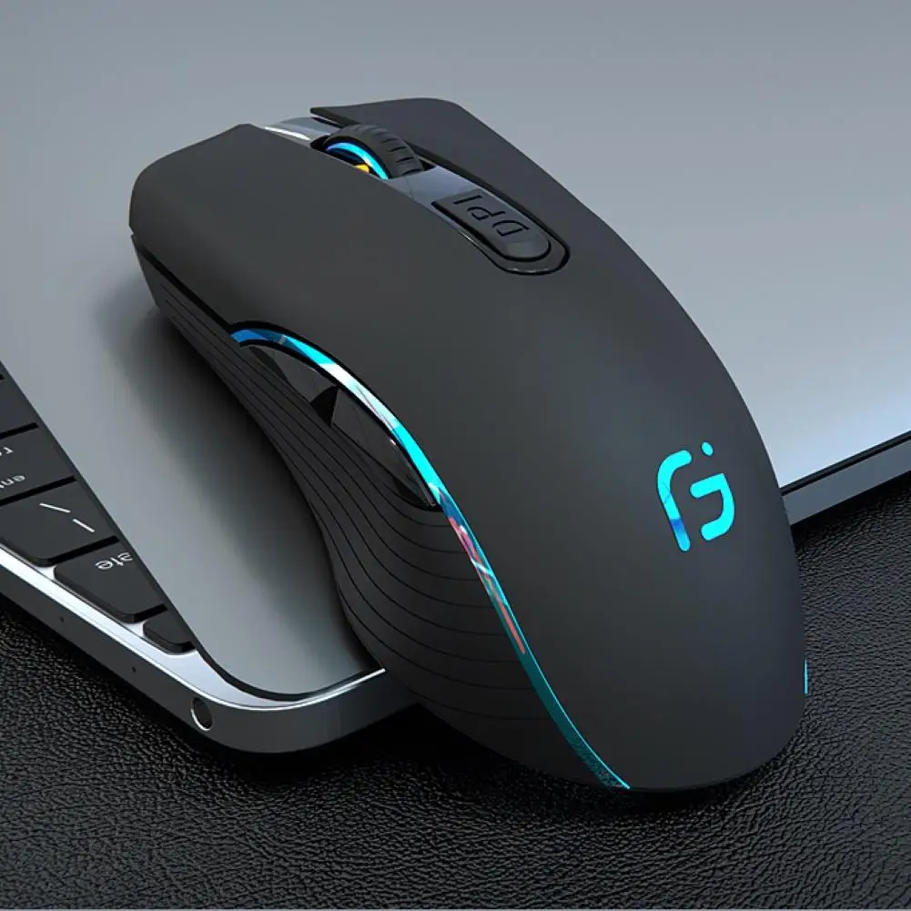 

Rechargeable Wireless mute color LED mouse optical home office game mouse notebook desktop computer silent game Office