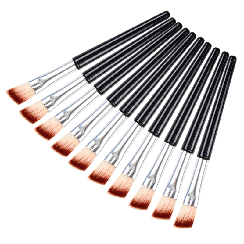 10 шт. двухсторонняя губка для теней век кисть подводки глаз губ губка-аппликатор