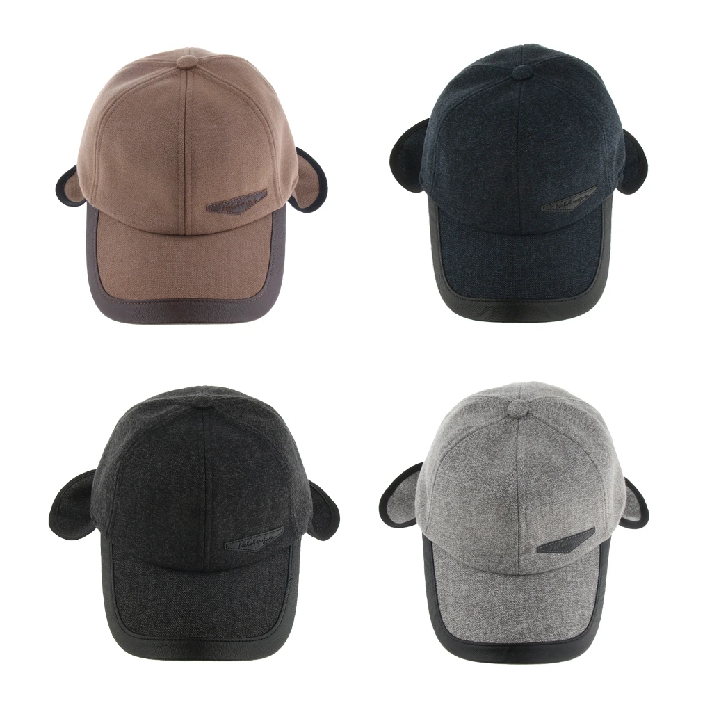 Модная винтажная Мужская зимняя Осенняя теплая шерстяная кепка бейсболка со