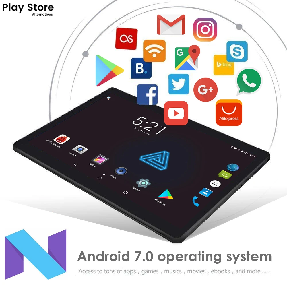 2020 глобальная версия 10-дюймовый планшет 3G Wifi Android 7 0 четырехъядерный 8.0MP IPS 2.5D