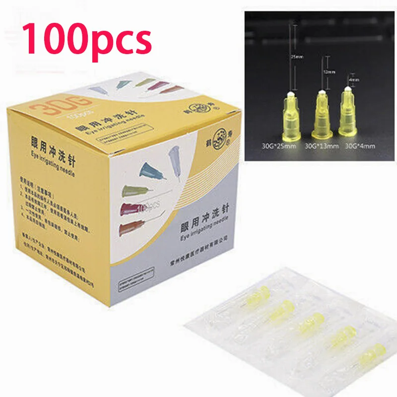 

100Pcs Disposable 30G medical micro-plastic injection cosmetic sterile needle