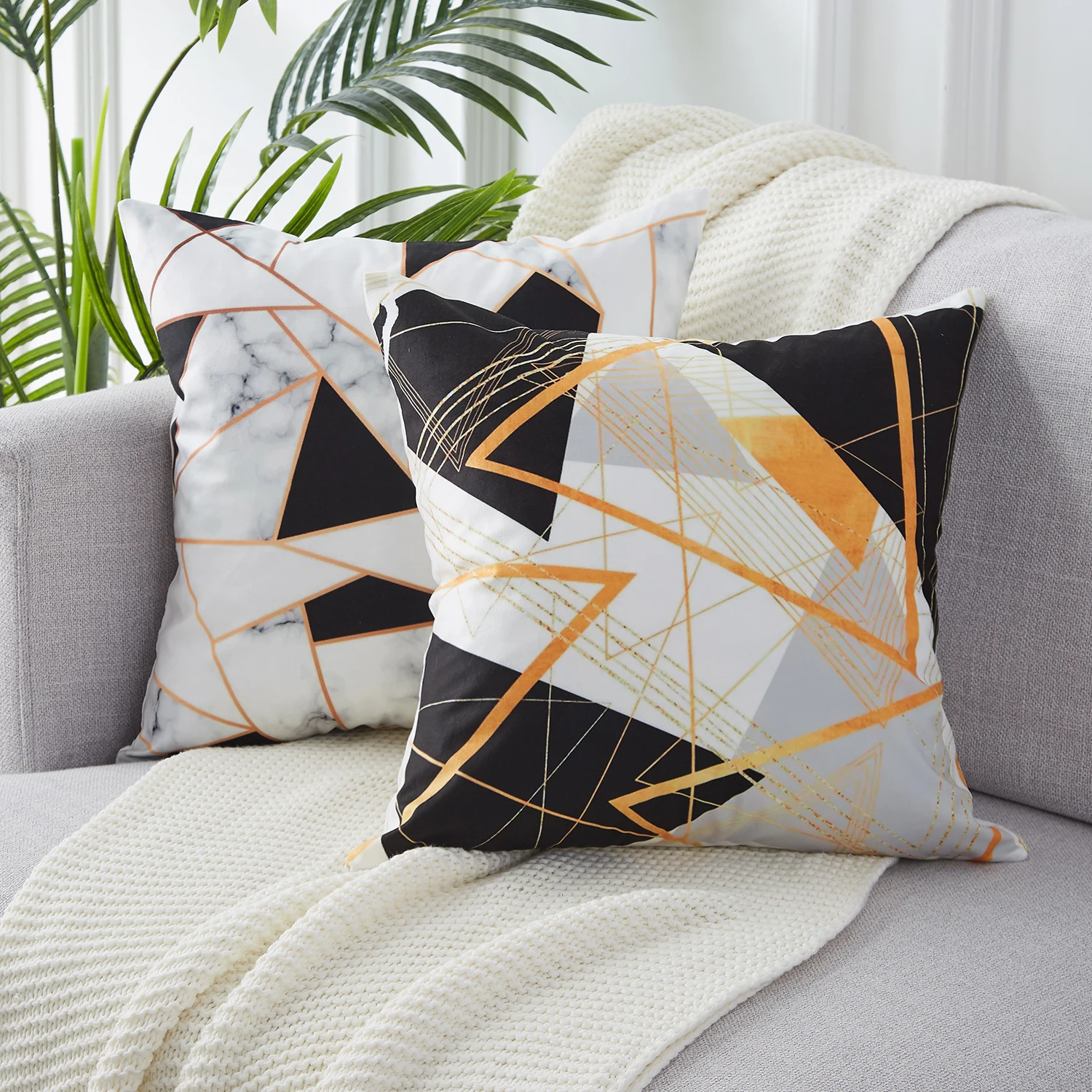 Чехол для подушки YokiSTG с геометрическим рисунком чехол Северными мотивами