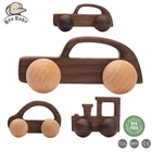 Деревянные автомобильные блоки в скандинавском стиле, игрушки для детей, игрушка Монтессори развивающие, безопасные, высококачественные деревянные блоки, детские игрушки, милый детский подарок