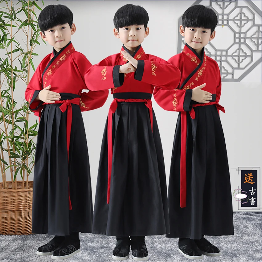 Crane Hanfu, Древний китайский костюм для детей, нарядное платье династии Тан, народное платье, Стильный Танцевальный Костюм, праздничная одежда для сцены