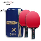 Набор ракеток для настольного тенниса Huieson, 5 звезд, легкие и мощные ракетки для пинг-понга, с хорошим контролем