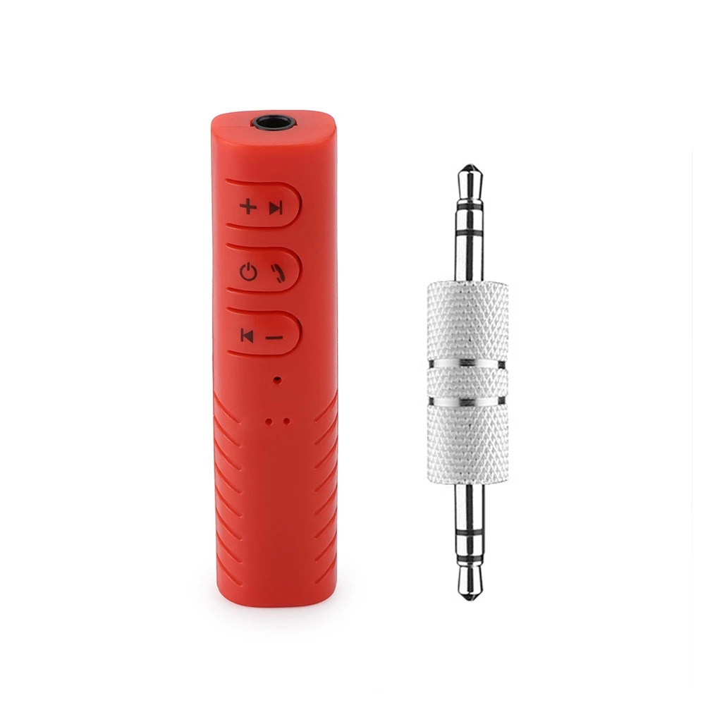 Red Автомобильный Bluetooth приемник Bluetooth наушники Aux Bluetooth громкой связи Вызов Bluetooth музыкальный аудио приемник передатчик Авто адаптер - Название цвета: Red