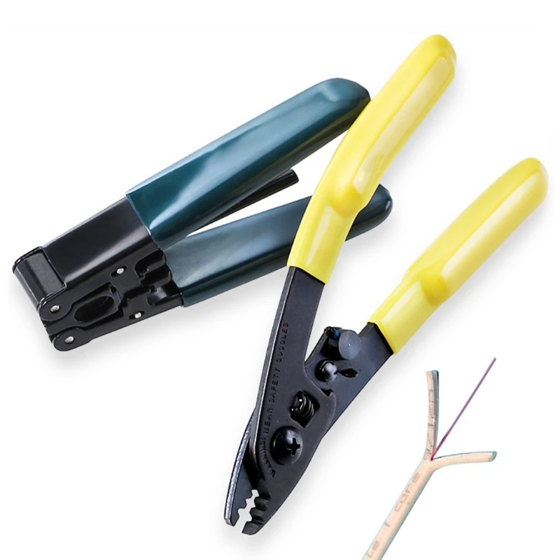 

Optical Fiber Optic Stripper FTTH Cable Sheath Peeling Wire Striping Plier Steel Wire Miller Clamp Tool